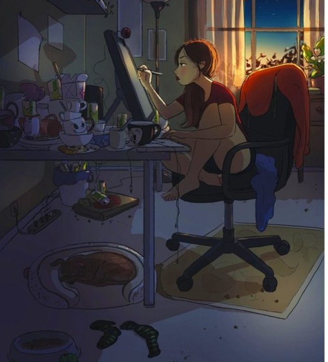 18 images illustrate exactly what happens when a girl lives alone Picture 12