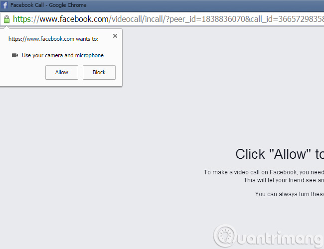 2 steps to make video calls on Facebook Picture 2