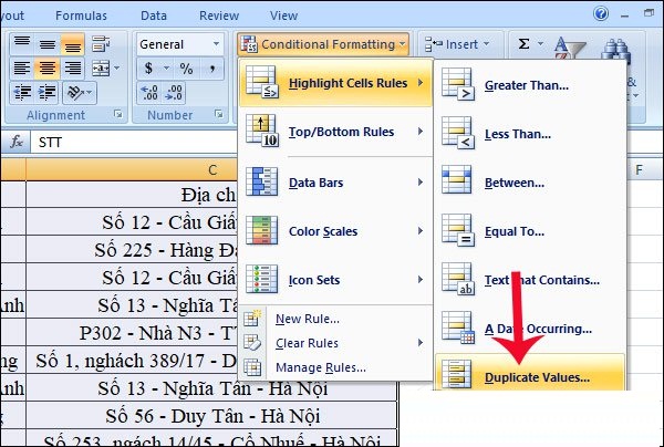 2 ways to delete data, duplicate content in Excel Picture 5
