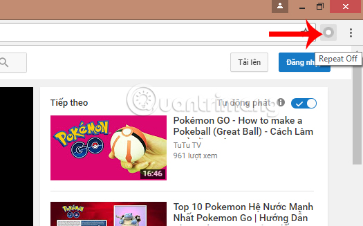 2 ways to replay, replay YouTube videos automatically Picture 12