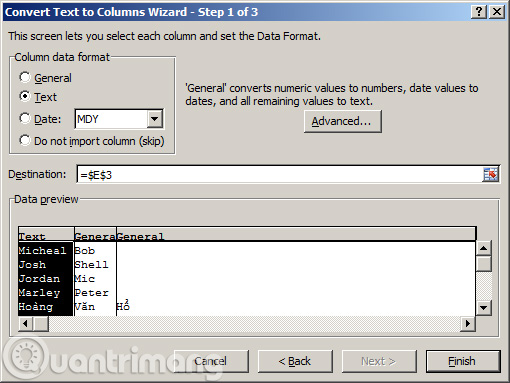 2 ways to separate column Full and Name in Excel Picture 16