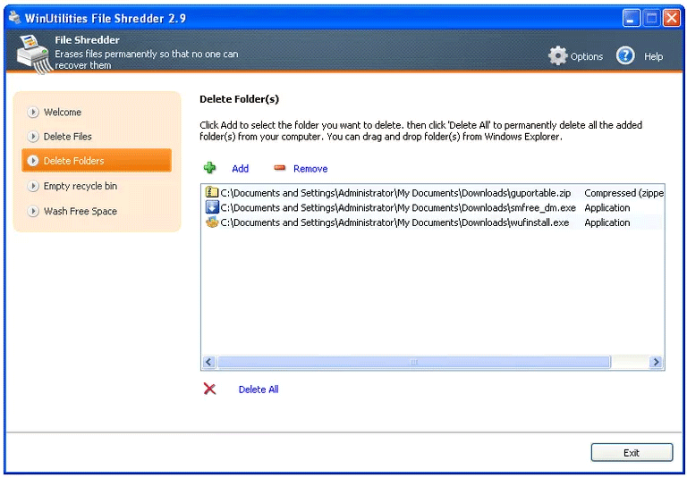 25 Free File Shredder software deletes security data for computers Picture 17