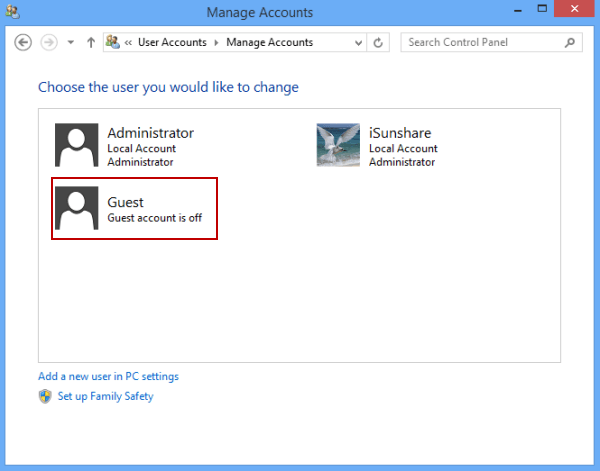 3 ways to activate Guest account on Windows 8 / 8.1 Picture 3