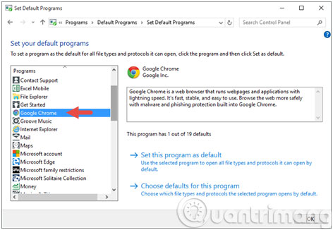 3 ways to change the default browser in Windows 10 Picture 10