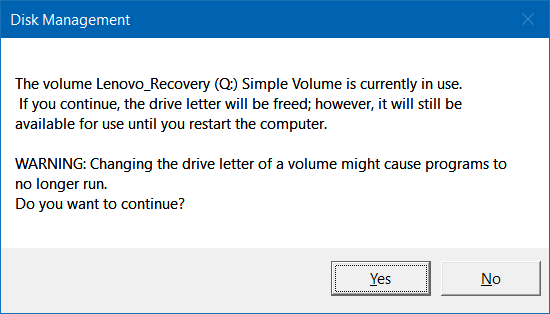 3 ways to hide recovery partition (Recovery) on Windows 10 / 8.1 / 7 Picture 6