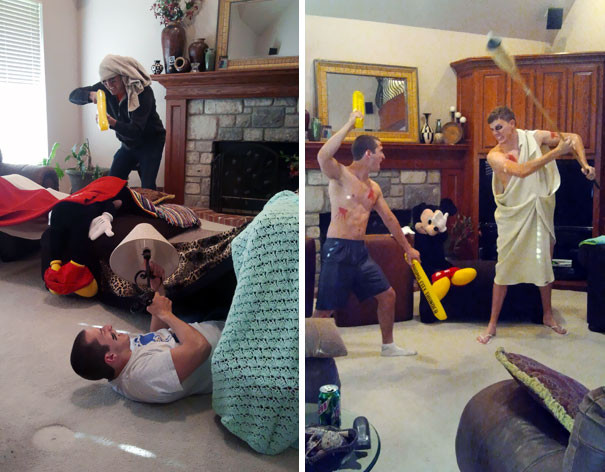 30+ funny shots prove men never bear big Picture 32