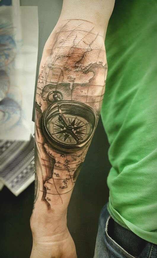 30+ Nice Compass tattoos