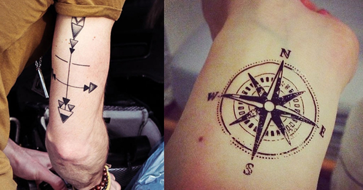 30+ Nice Compass tattoos Picture 14
