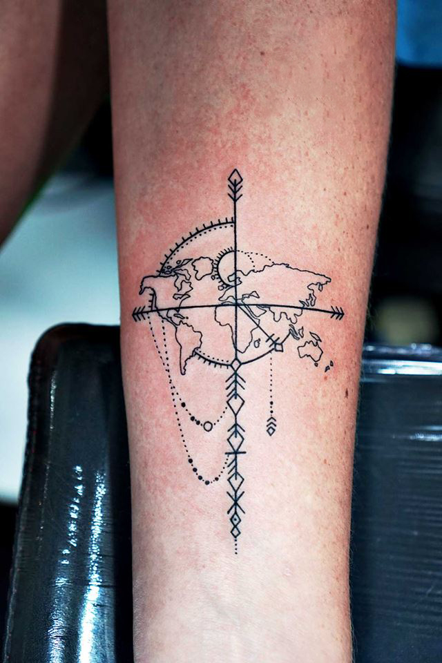30+ Nice Compass tattoos Picture 16