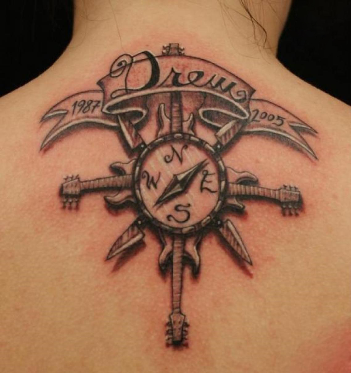 30+ Nice Compass tattoos Picture 22