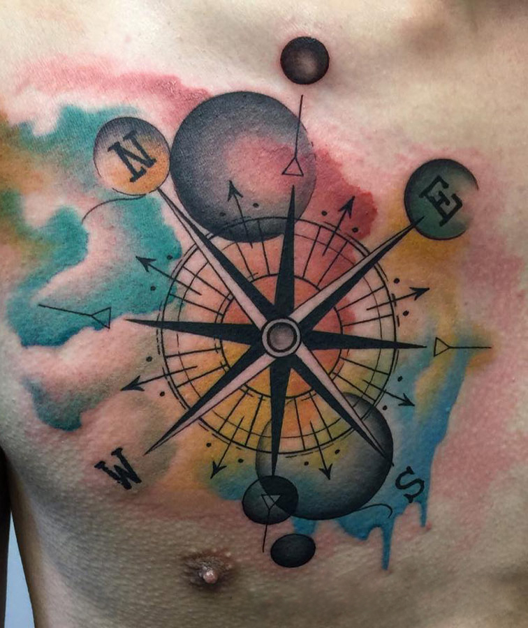 30+ Nice Compass tattoos Picture 24