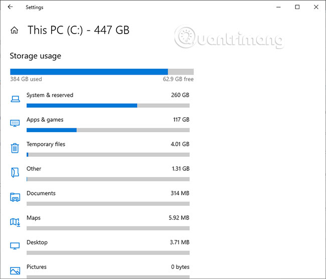 4 best disk capacity analysis tools on Windows 10 Picture 5