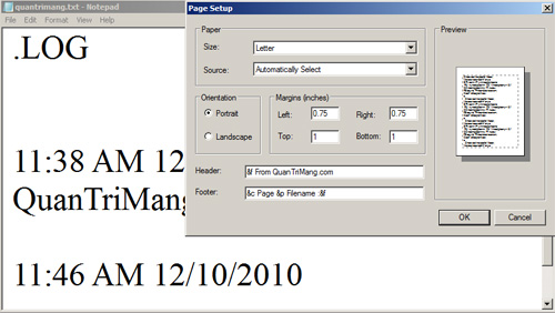 5 basic features of NotePad.exe Picture 4