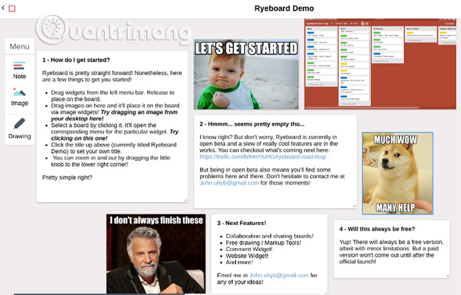 5 free digital Whiteboard solutions to replace the Whiteboard application of Microsoft and Google Picture 3