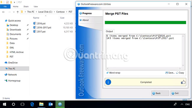 5 methods of merging PST files of Microsoft Outlook Picture 2