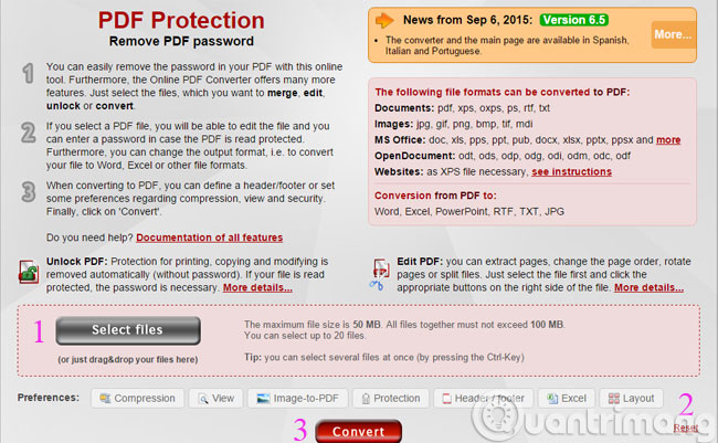 5 online tools to remove pdf file limits Picture 4