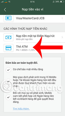 5 simple ways to recharge your wallet Momo Picture 5