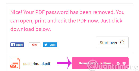 5 steps to remove PDF password online Picture 5