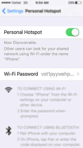 5 steps to turn your iPhone into Wifi hotspot Picture 5