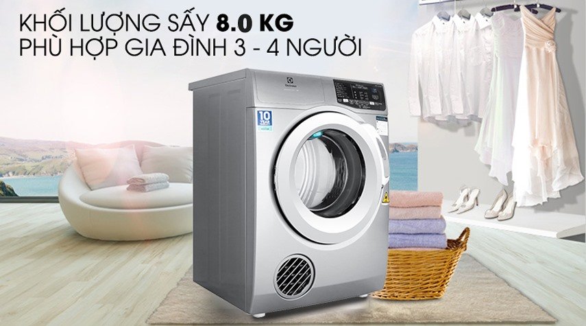 5+ The best Electrolux clothes dryer helps dry clothes quickly, smelling when it is wet Picture 4