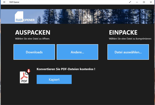 5 UWP applications compress and decompress, compact, free for Windows 10 Picture 2