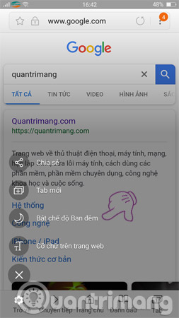 5 web browsers support Dark Mode / Night Mode for Android phones Picture 14