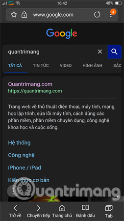 5 web browsers support Dark Mode / Night Mode for Android phones Picture 15