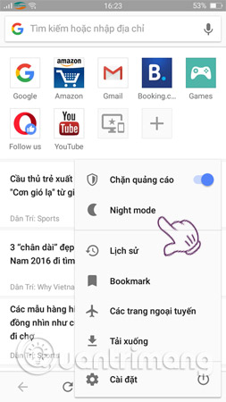 5 web browsers support Dark Mode / Night Mode for Android phones Picture 6