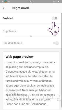 5 web browsers support Dark Mode / Night Mode for Android phones Picture 7