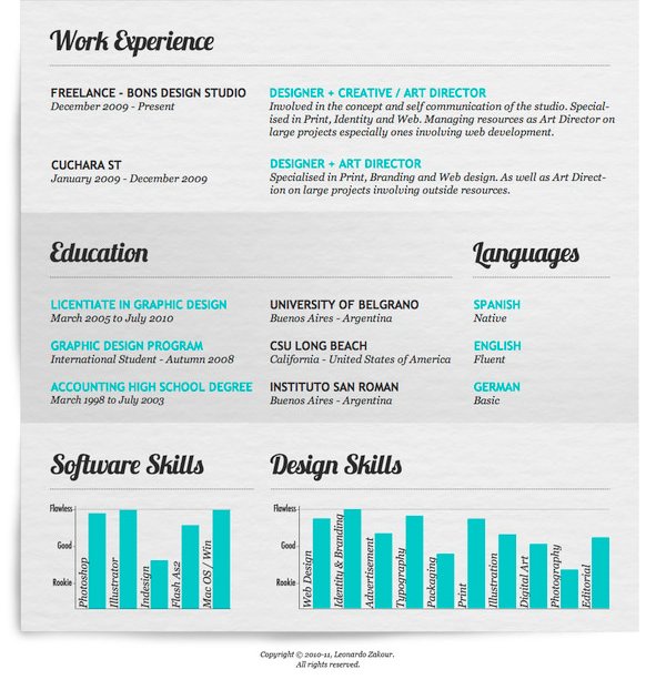 50 beautiful CV templates, personality to help you score with employers Picture 13