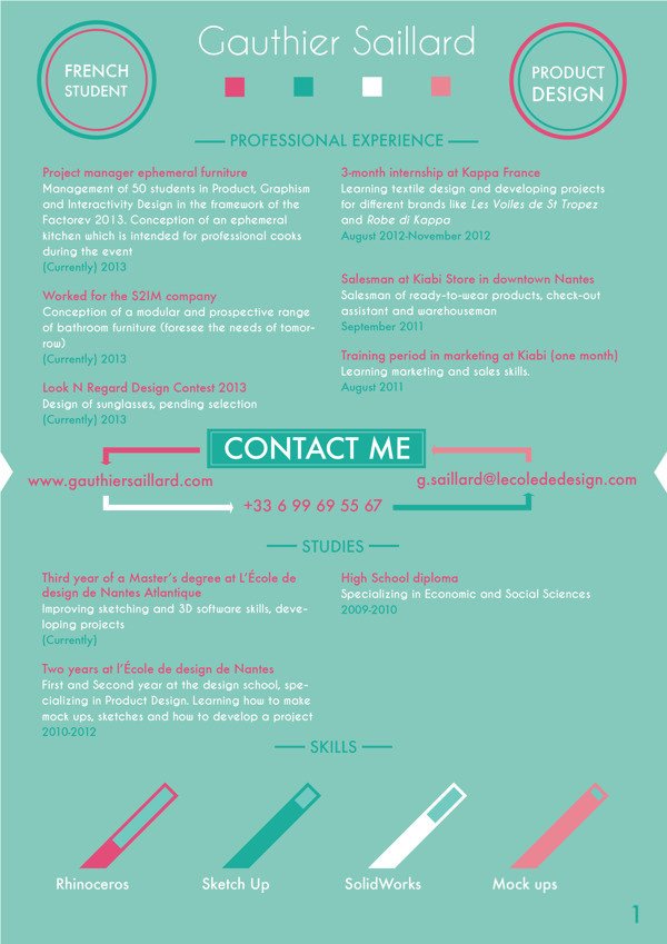 50 beautiful CV templates, personality to help you score with employers Picture 42