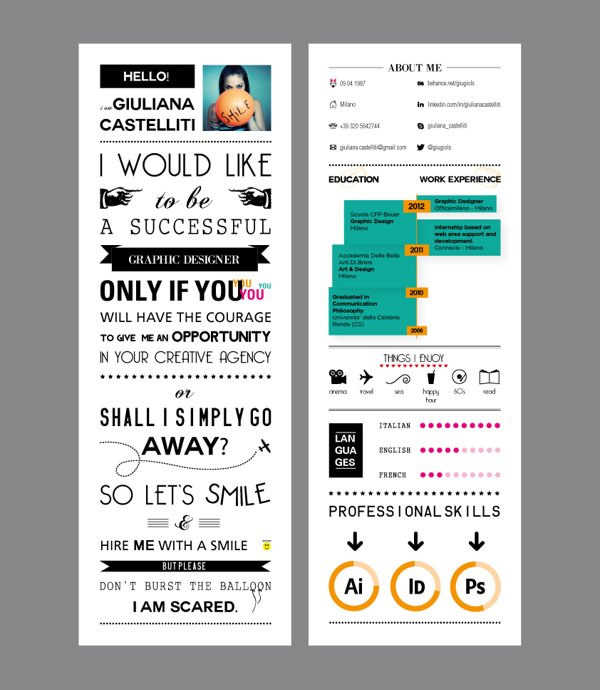 50 beautiful CV templates, personality to help you score with employers Picture 52