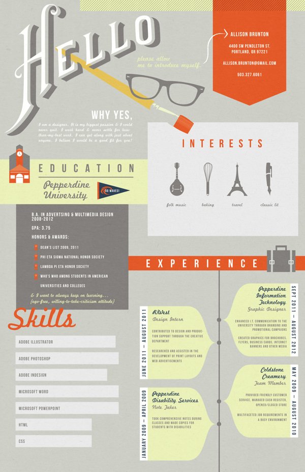 50 beautiful CV templates, personality to help you score with employers Picture 65