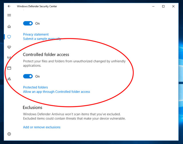 6 remarkable security features on Windows 10 Fall Creators Update Picture 5