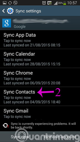6 simple ways to backup phone numbers in Android phone contacts Picture 11