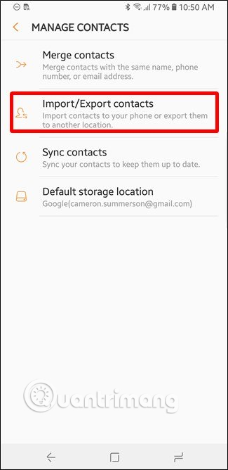 6 simple ways to backup phone numbers in Android phone contacts Picture 23