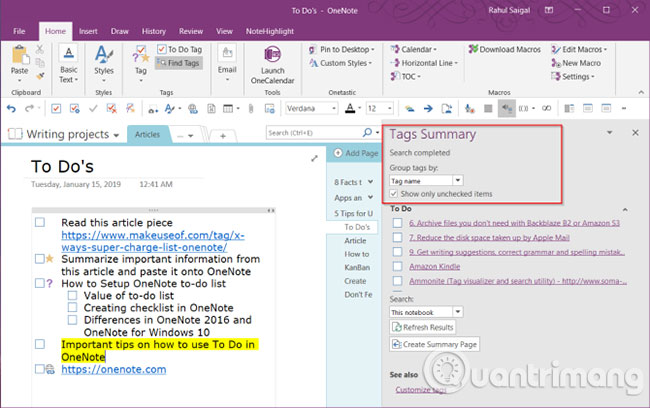 6 tips for using OneNote as to-do list Picture 11