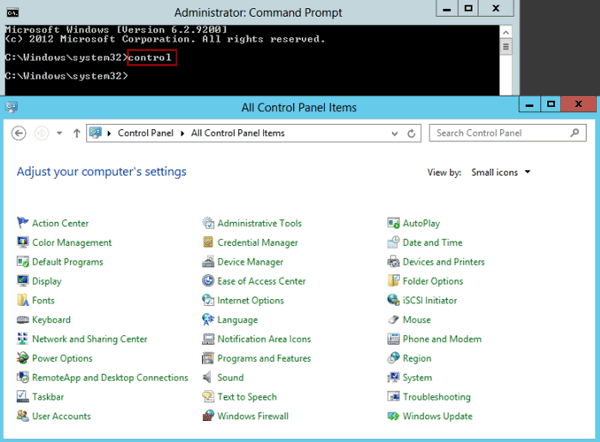 6 ways to access Control Panel on Windows Server 2012 Picture 5