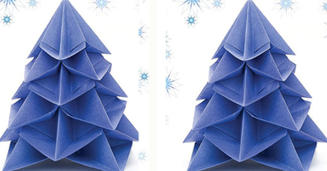 6 ways to fold origami paper Christmas trees for decoration and as gifts Picture 9