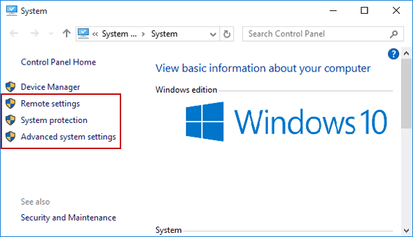 windows 10 my computer properties