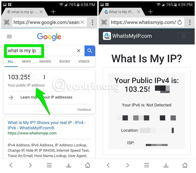6 ways to view IP addresses on computers, smartphones or Tablet Picture 6