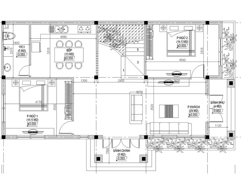 7 models of 2-storey villas with nice and modern roofs, with drawings Picture 21