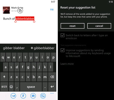 7 tips for typing 'shorthand' on Windows Phone Picture 4