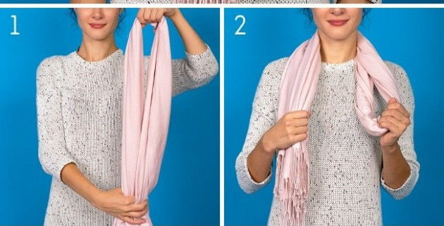 8 simple ways to put a scarf to keep your body warm in winter Picture 11
