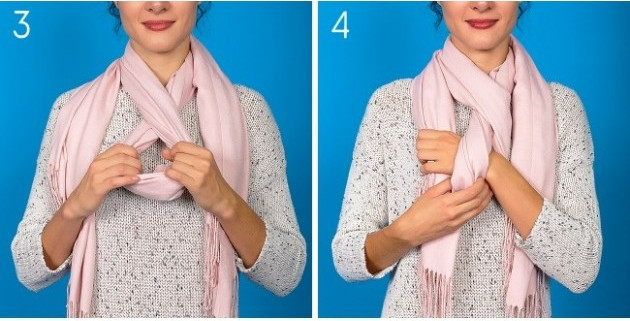 8 simple ways to put a scarf to keep your body warm in winter Picture 15