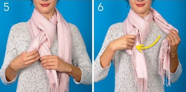 8 simple ways to put a scarf to keep your body warm in winter Picture 16