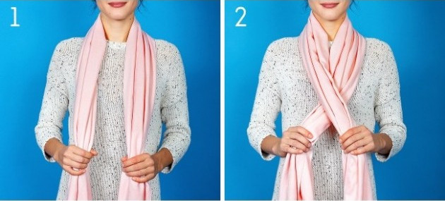 8 simple ways to put a scarf to keep your body warm in winter Picture 2
