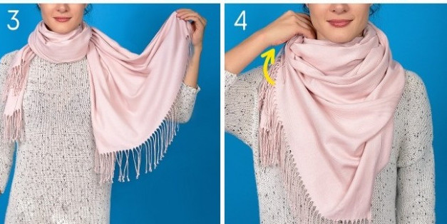 8 simple ways to put a scarf to keep your body warm in winter Picture 6