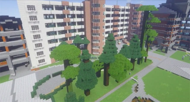 A gamer recreated his entire school scene on Minecraft Picture 3