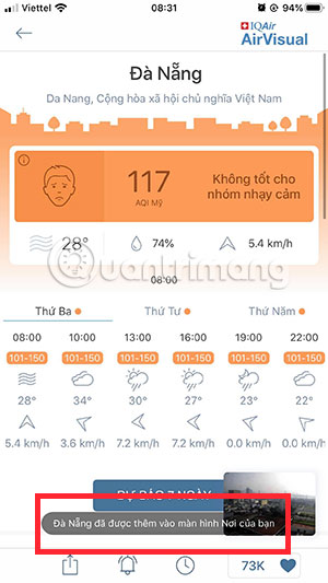 A guide to adding new cities to AirVisual to see air pollution levels Picture 6